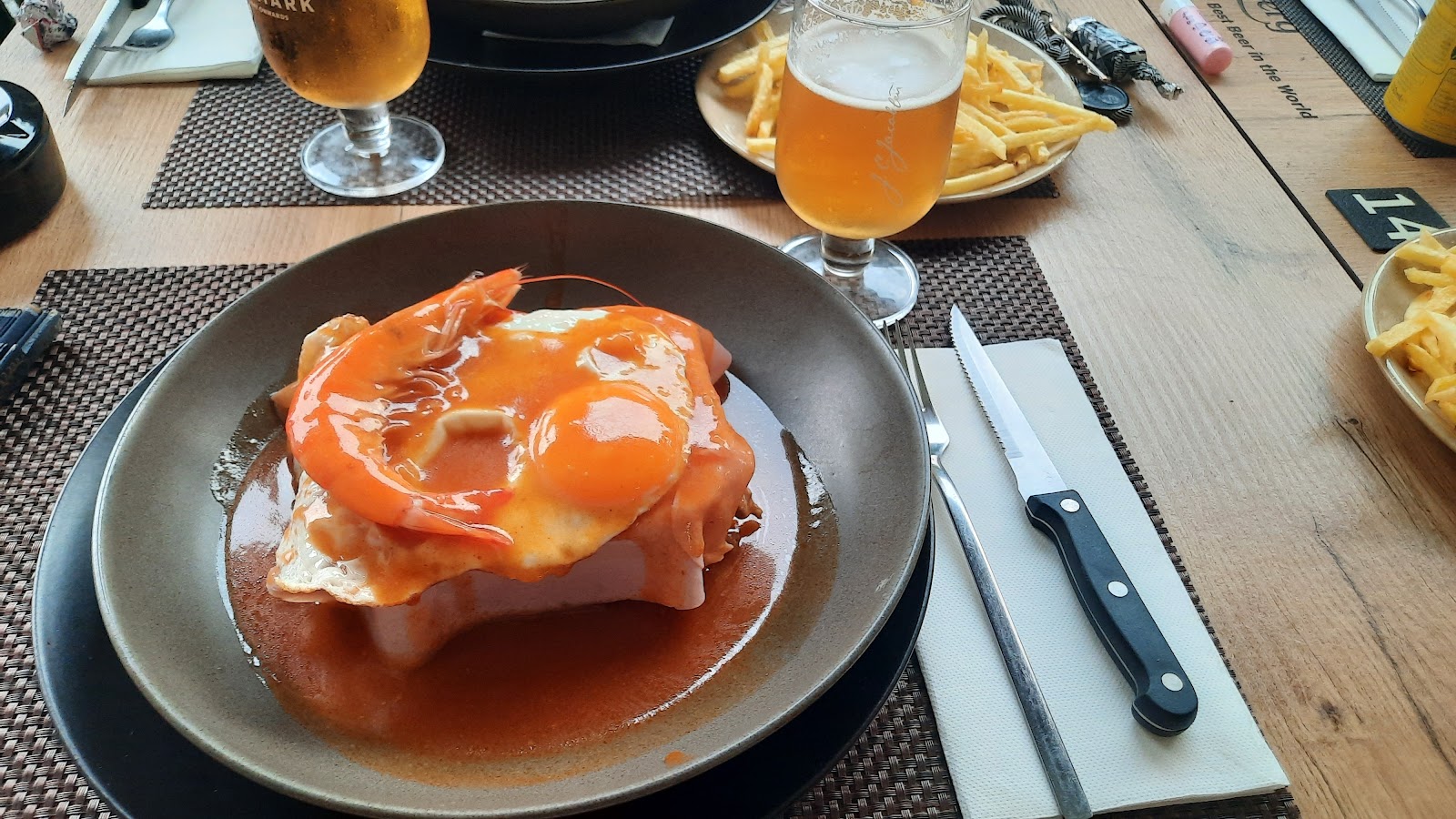 Francesinha at Cervejaria Jardim