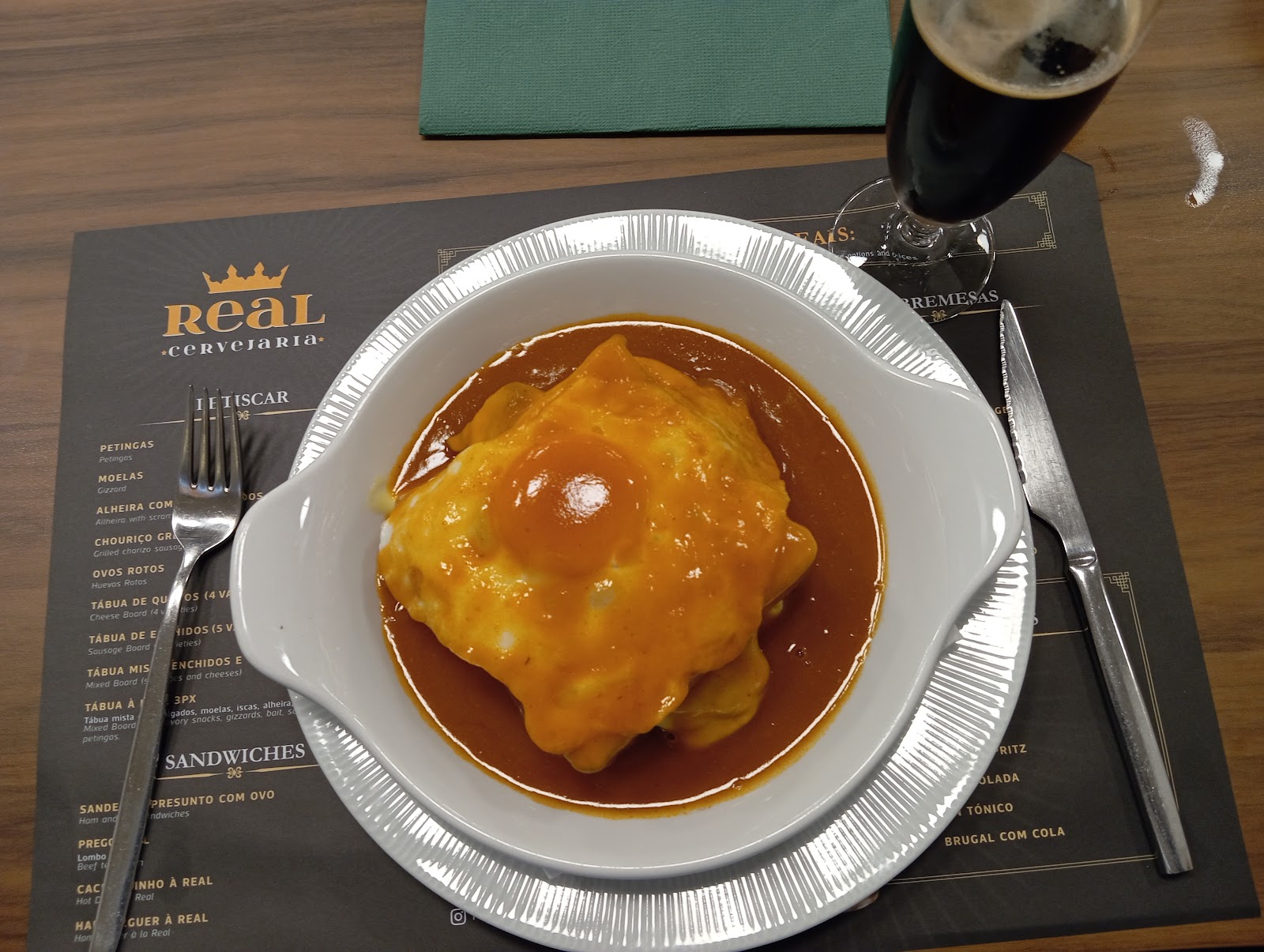 Francesinha at Real Cervejaria